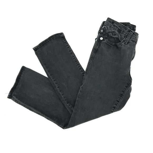 Rock And Republic Women's Kendall Straight Leg Jeans Size 6 Black Mid Rise Zip - Picture 1 of 6